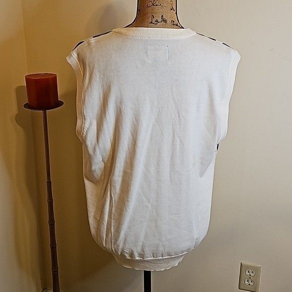 NWOT Men's Saddlebred blue and cream vest size Medium - Picture 5 of 10